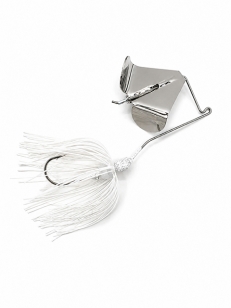 white skirt with nickel blade - buzzbait